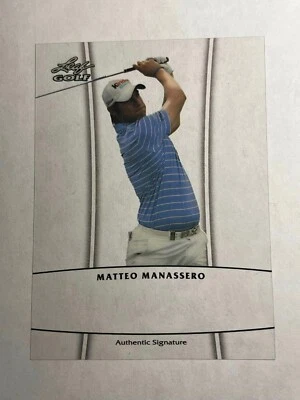 2012 Leaf Metal LAMINATE PROOF MISSING AUTO & # Matteo Manassero - Image 1 of 2