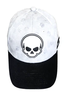 Skull Golf Baseball Cap Adjustable Black/White Baja Perfil Hat New - Picture 1 of 12
