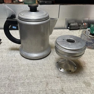 Aluminum coffee pot vintage half a cup 4 Inches Tall - Picture 1 of 11