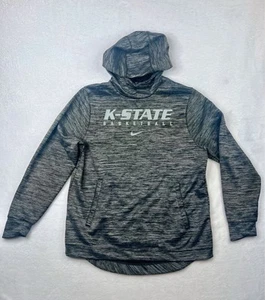 Nike Kansas State Wildcats Basketball Team Hoodie Herren Gr. L Heather Gray NCAA - Bild 1 von 10