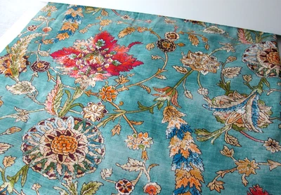 NUEVO Panel Cortina World Market GENEVIEVE 48” X 84” Azul Floral Foto 1 de 4