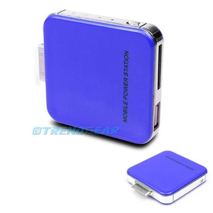 2200MAH EXTERNAL BLUE BATTERY POWER CHARGER USB IPHONE 4S 4 3GS IPOD CLASSIC - Zdjęcie 1 z 1