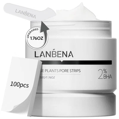 Tiras de nariz LANBENA para puntos negros (1,76 OZ), 100 piezas plantas poro...  Foto 1 de 4