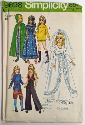 17.5" Crissy Velvet Kerry Mia Simplicity Sewing Pattern 9698 Jumpsuit Gown Cape - Image 1 of 2