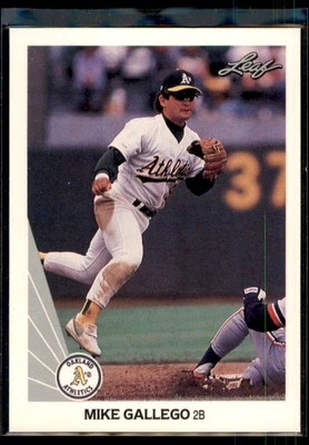 1990 Leaf Mike Gallego #121 Oakland Athletics - Image 1 of 2