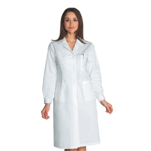Arztbluse Damen weiß Baumwolle Gr. XS - 3XL Isaac | Apotheker Labor - Bild 1 von 1