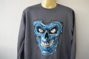 Terminator  Skull Sweatshirt Unisex Pullover S-3XL Totenkopf Russell 666 Biker - Picture 1 of 2