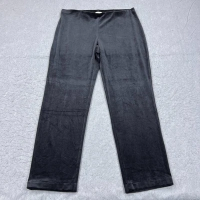 J Jill брюки женщин большой блестящий черный бархат бархата тянуть на purejill леггинсы - Изображение 1 из 4