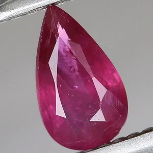 0,19 ct t.w 4,9 x 2,8 mm pera pietra preziosa rubino rosso viola naturale riscaldata, Madagascar - Foto 1 di 4