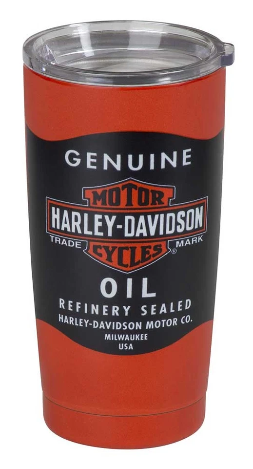 Taza de viaje aislada de acero inoxidable con lata de aceite Harley-Davidson - 20 oz. HDX-98630 Foto 1 de 1