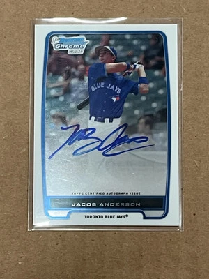 Jacob Anderson 2012 Bowman - Chrome Prospects Signed #BCP83 Toronto Blue Jays - Image 1 of 2