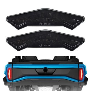 1Pair UTV LED Taillights Rear Brake Lamps For Can-Am Commander 2021-2022 Black - Picture 1 of 11