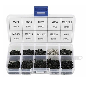 500Pcs Universal Alloy Steel Laptop Notebook Computer Repair Screws Kit With Box - Afbeelding 1 van 10