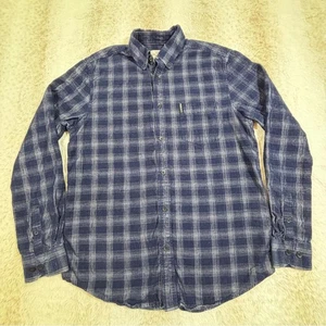 Ben Sherman Original Kariertes Button-Down Hemd Blau Weiß Langarm Herren L » - Bild 1 von 9