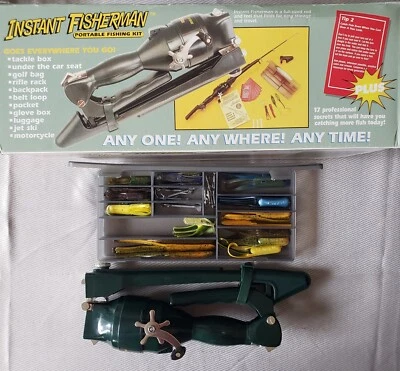 Alex Langer's Instant Fisherman Portable Fishing Kit: Rod & Reel, Lures, Jigs - Image 1 of 4