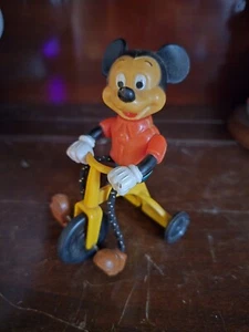 VINTAGE MICKEY MOUSE ON BICYCLE - Picture 1 of 1