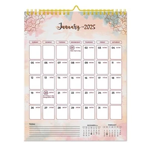 2025 Wall Calendar, from January to December, Size 11" x 17” - Picture 1 of 9