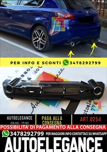 ✨ 0254 Diffusor Passend Für Peugeot 308 II 5 Türer 13-21 Look Gti Schwarz Glanz - Bild 1 von 16