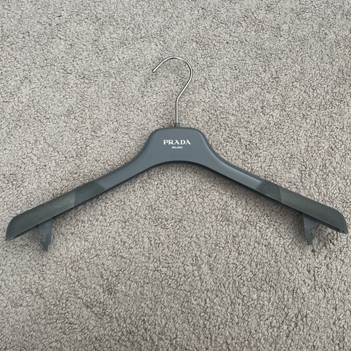 PRADA MILANO GRIGIO PLASTICA 14 ABITO CAMICIA APPENDIABITI