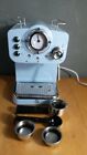 Swan Retro Style Pump Espresso Coffee Machine- 15 Bars of Pressure - Light Blue