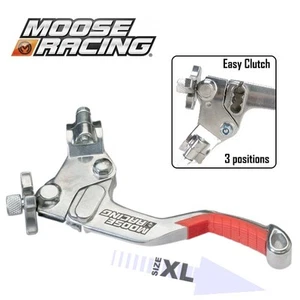 Levier Embrayage MOOSE RACING Démultiplié ROUGE - Version LONGUE - Easy Clutch