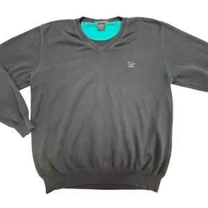Paul & Shark Yachting Sweater Mens Large Navy Blue Knitted Crew Neck Pullover - Picture 1 of 6
