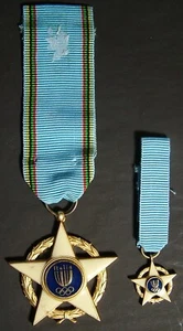Medaille 1990 KEGEL VERDIENSTSTERNE Silber emailliert ca. 60 gr. - Bild 1 von 5