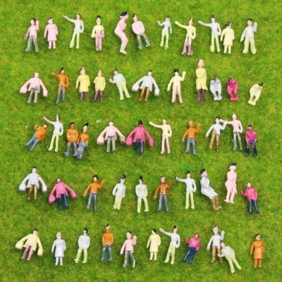 P200 100pcs Model Trains 1:220 Painted Figures Z Scale People - Image 1 of 4