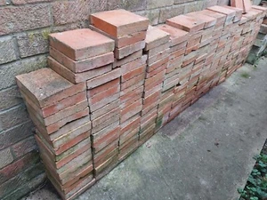 Antique terracotta quarry floor tiles, 6”x 6”, quantity 233, good condition - Picture 1 of 4