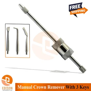 Dental Crown Remover 3 Manual Tips Bridge Removal Restoration Instruments - Picture 1 of 2