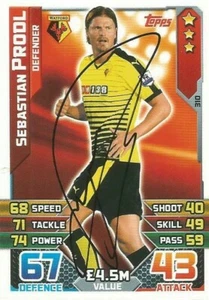 SEBASTIAN PRODL SIGNED WATFORD 2015/2016 MATCH ATTAX TRADING CARD+COA - Picture 1 of 1