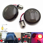 2&quot; Red 1156 Inserts LED Turn Signal Light W/ Smoke Lens Covers For Harley Tourin