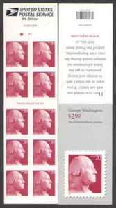 US. 3482. 20c. Washington. 3482a. Booklet Pane of 10. MNH. 2001 - Picture 1 of 1