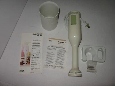 BATIDORA DE PALOS DE INMERSIÓN de mano Braun 4172-B taza/soporte/instrucciones ¡PROBADA! Foto 1 de 2