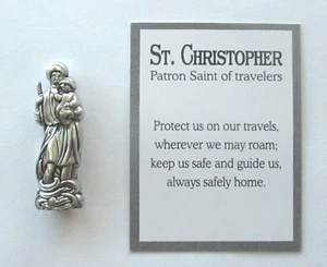 T4 St. Christopher Patron saint of travelers figurine charm Ganz protect us - Picture 1 of 5