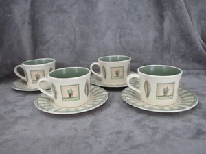 Pfaltzgraff Coffee Tea Cup & Saucer Set Portfolio Naturewood Stoneware 8 Piece - Picture 1 of 16