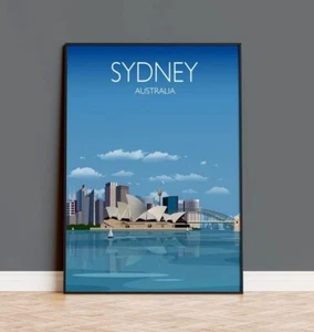 Travel Poster of Sydney , Travel Print of Sydney, City of Sydney, Australia - Picture 1 of 3