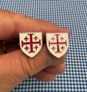 Gemelos Cruz Jerusalén - Regalo Católico Perfecto para el Día del Padre o la Ordenación - Imagen 1 de 13