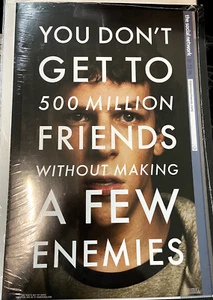 The Social Network Original Promo Movie Poster 11x17 Jesse Eisenberg TIMBERLAKE - Picture 1 of 1