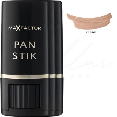MAX FACTOR Pan Stik Full Coverage Face Foundation Stick - 25 Fair *PACK OF 3* - Image 1 of 3