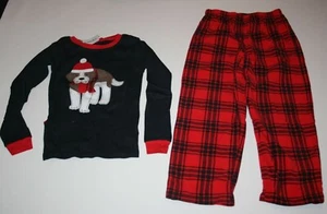 New Carter's 7 year Boys 2 piece Cotton Top & Fleece Pants Set Puppy Dog Rescue - Picture 1 of 3