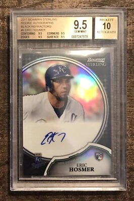 Bowman Sterling Eric Hosmer RC 2011 refractor negro automático cromo BGS 9,5/10 Foto 1 de 2