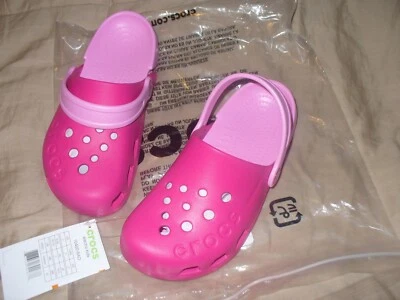 Kids Electro Clogs/W/Strap Choice Size Pink/Carnation #10400-6AO NWT - Image 1 of 4