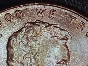 Spike Head Die Crack 2015-P Lincoln Cent - Picture 1 of 3