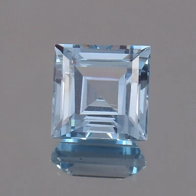 AAA 10x10 mm Natural Impecable Aguamarina Brasileña Cuadrada Corte Piedras Preciosas Sueltas Foto 1 de 4