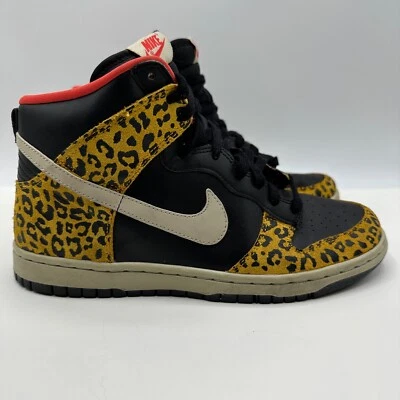 Tênis Nike Dunk High Skinny Estampa de Leopardo Animal 429984-011 Feminino Tamanho 8 - Imagem 1 de 4