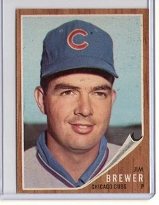 1962 Topps #191 fast neuwertig + Jim Brewer Baseballkarte - Bild 1 von 1