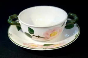 Beautiful Villeroy Boch Wild Rose Cream Soup Bowl And Saucer - Picture 1 of 4