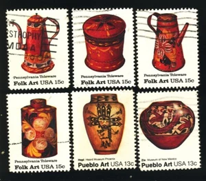 US stamps -  13 cent - Pueblo Art Series. - 1977 . Used - Picture 1 of 1
