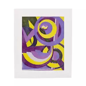 "Avocado & Aubergine" | Passepartoutdruck | 11" x 14" | Wohndeko | hell abstrakt F - Bild 1 von 2